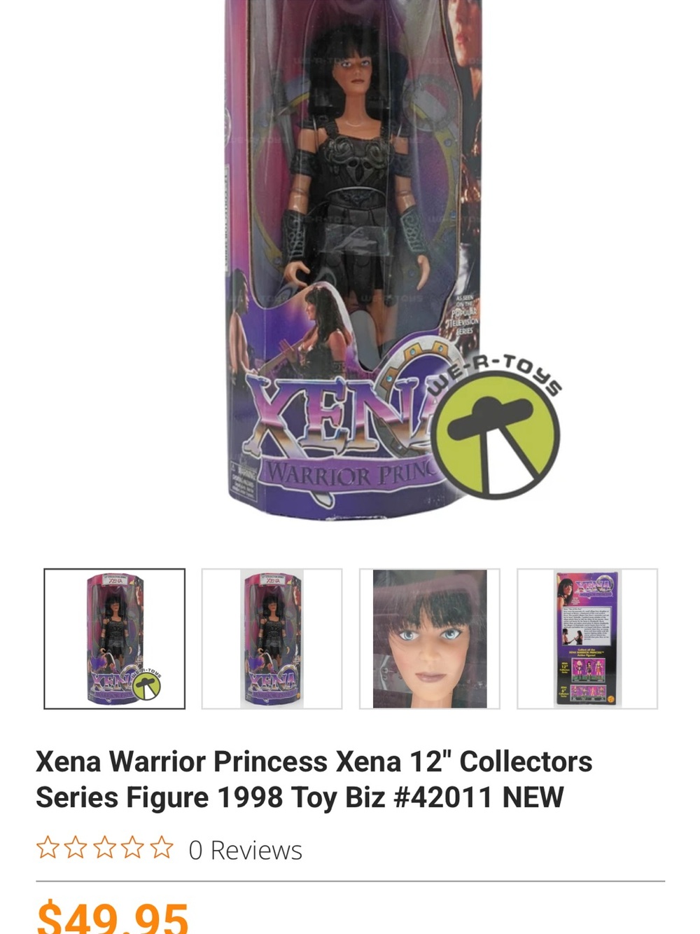 Xena Warrior Princess 12" Collector Doll - Black Outfit
